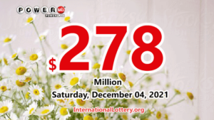 谁将赢得2021年12月4日的2.78亿美元大乐透奖金？